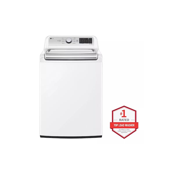 Lg 5.3 cu.ft. Mega Capacity Smart Wi-Fi Enabled Top Load Washing Machine WT7405CW - main